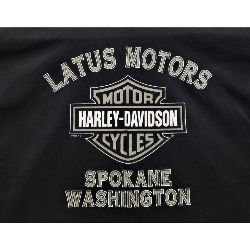Vintage Harley Davidson Shirt Mens XXL Latus Motors Single Stitch Raiders